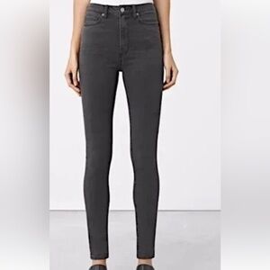 All Saints Eve Lux  Gray Denim Skinny Jeans